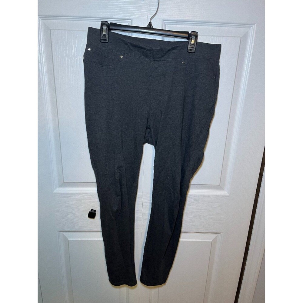 Seven7 Gray Pull On Jeggings Size Large Stretch Skinny